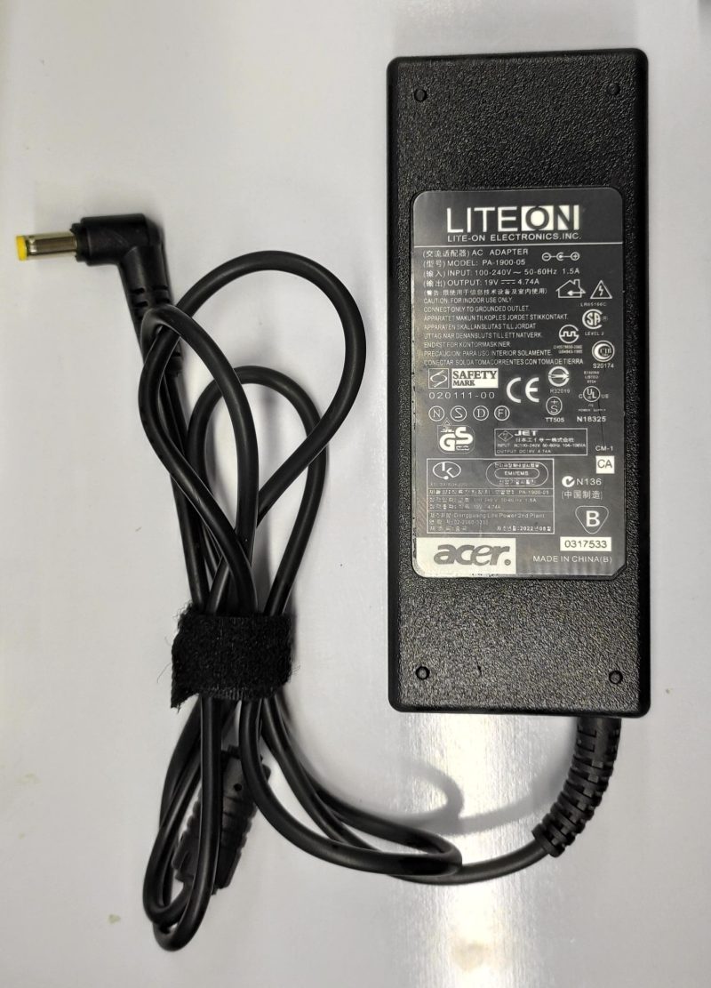 شارژر لپ تاپ 19 ولت 4.74 آمپر ایسر مدل PA-1900-05-استوک - Image 2