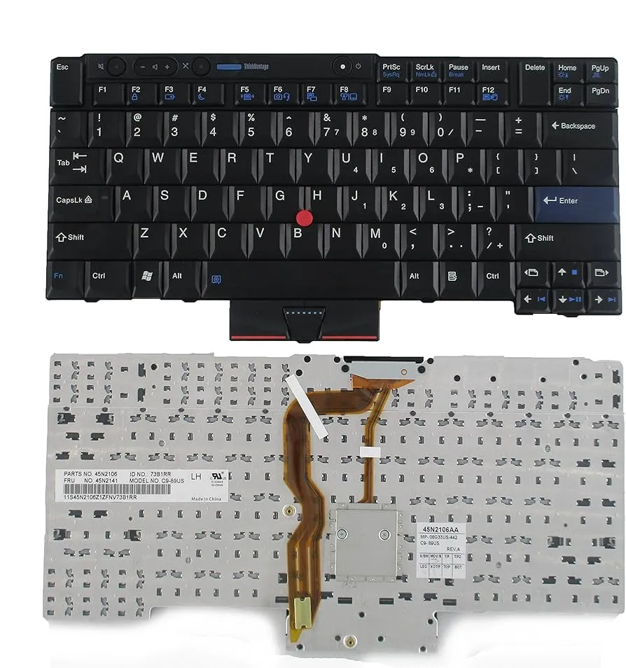 91F7WdXFPhL._AC_UF894,1000_QL80_11zon کیبور لپ تاپ لنوو ThinkPad T410 - استوک - Image 1